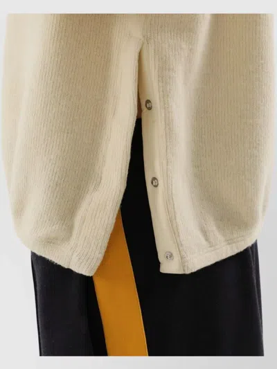 1989 Studio Ribbed Sweater With Slits And Button Detail In Neutral