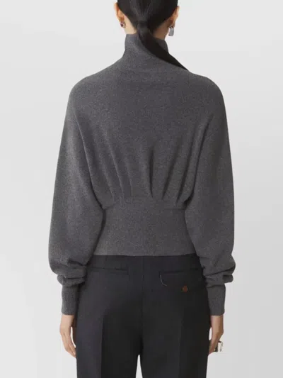 Lanvin Draped Jumper In Gray