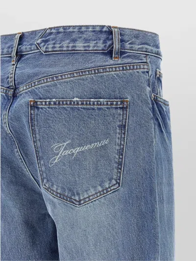 Jacquemus Le De-nime Droit Jeans Multicolor In Blue