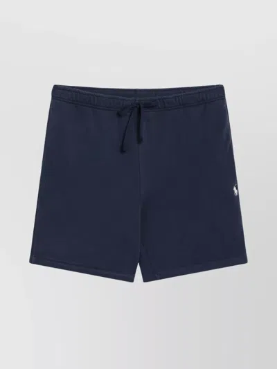 Polo Ralph Lauren Cotton Bermuda Shorts With Elastic Waistband And Back Pocket In Blue
