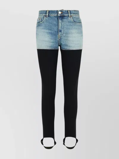 Coperni Dual-tone Organic Cotton Pants In Black