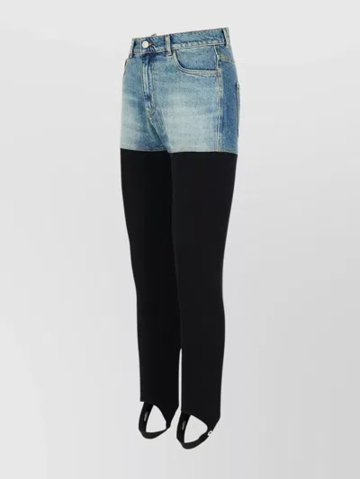 Coperni Dual-tone Organic Cotton Pants In Black