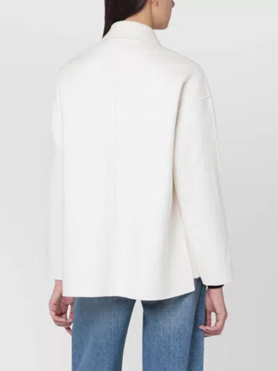 Anine Bing Wool And Cashmere Jacket With Long Sleeves In White