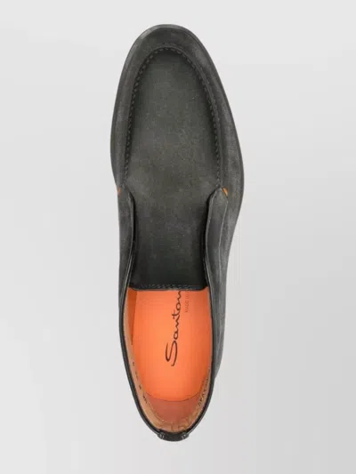 Santoni Suede Lace-up Shoes Rubber Sole In Multi