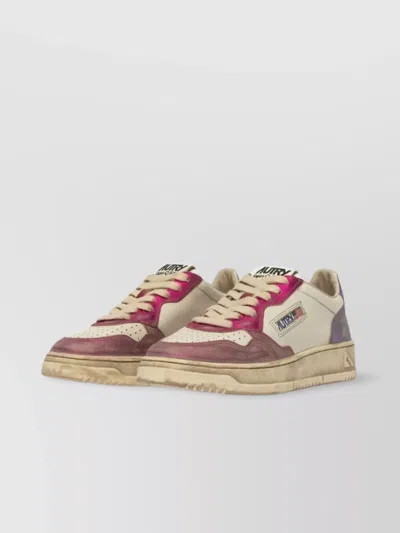 Autry Low Top Sneakers Contrasting Inserts In Purple