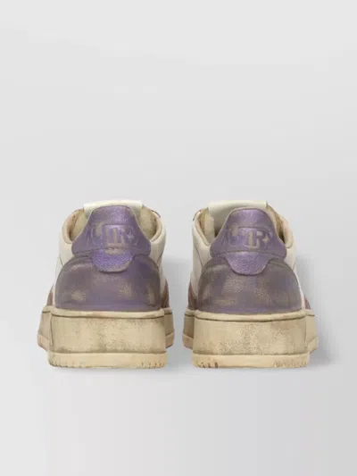 Autry Low Top Sneakers Contrasting Inserts In Purple
