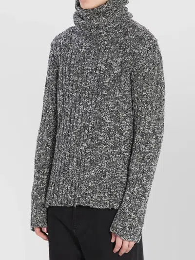 Dolce & Gabbana Turtleneck Pullover In Gray