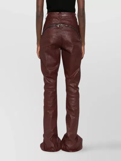 Rick Owens Drkshdw Flared Design Bootcut Denim Trousers In Brown