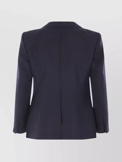 Dries Van Noten Structured Jacket With Chest And Flap Pockets In Blue