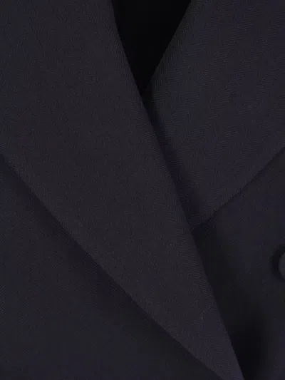 Dries Van Noten Structured Jacket With Chest And Flap Pockets In Blue