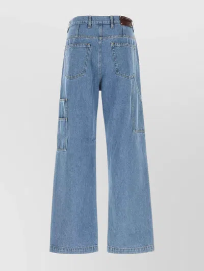 Dries Van Noten Jeans Dalla Gamba Ampia Pickerby In Denim Uomo In Blue