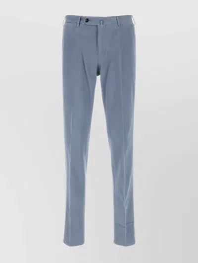 Pt Torino Stretch Modal Blend Pant With Practical Pockets In Blue