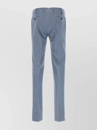 Pt Torino Stretch Modal Blend Pant With Practical Pockets In Blue