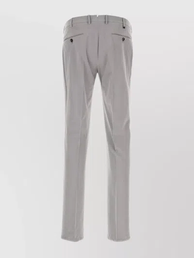 Pt Torino Stretch Modal Blend Pant With Belt Loops In Gray