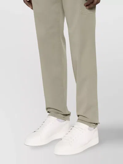 Brunello Cucinelli Cotton Cargo Trousers With Side And Back Pockets In Neutral