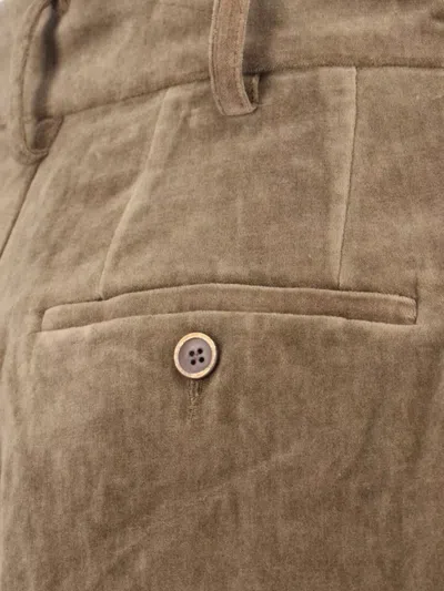 Uma Wang High-waisted Wide-leg Trousers With Button Closure In Brown