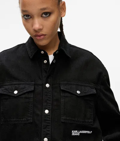 Kl Jeans Overshirt In Black