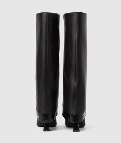 Karl Lagerfeld 90mm Debut Fold-down Knee-high Boots In Animal Print
