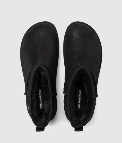 Karl Lagerfeld Thermo Pull-on Ankle Boots In Black