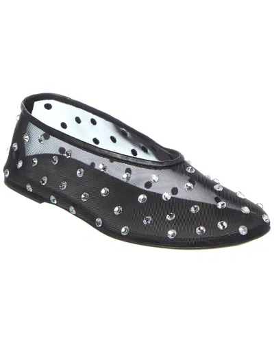 Khaite Black Leather Polka Dot Flat Shoes In Multi