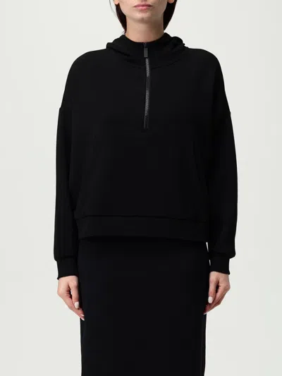 Armani Exchange Half Zip Hoodie In Black