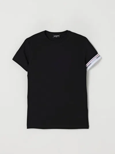 Dsquared2 T-shirt With Sleeve Logo In Black