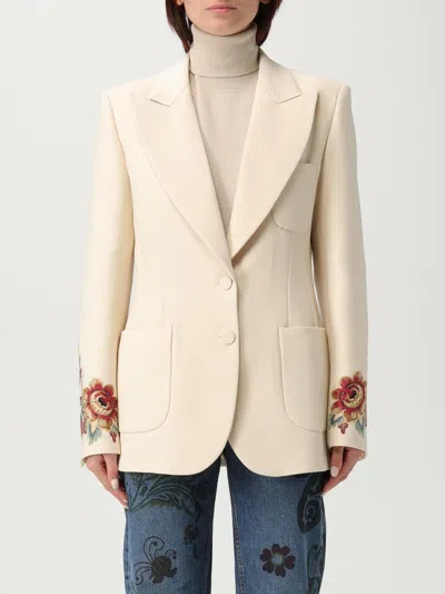 Etro Blazer With Embroidery In White