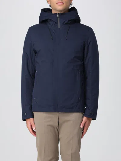 Woolrich Quilted And Padded Blue Nylon Jacket In Blue