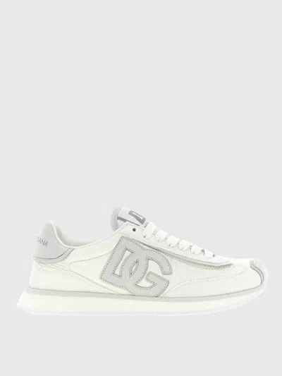 Dolce & Gabbana Dg Cushion White Low Top Sneakers In Mixed Materials Woman In Multi