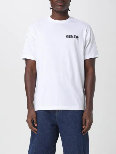Kenzo White Cotton T-shirt With Logo In White