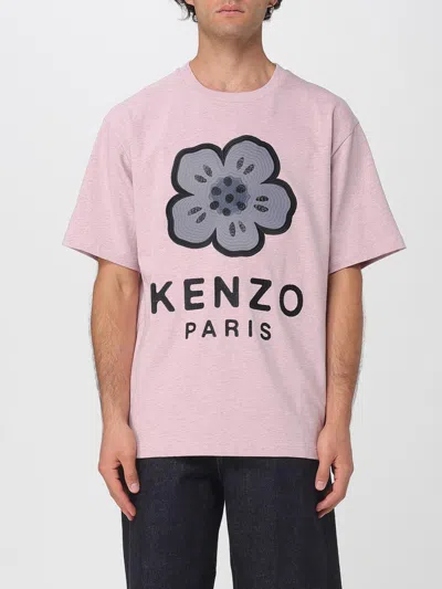 Kenzo T-shirt Oversize Boke Flower Rosa In Pink