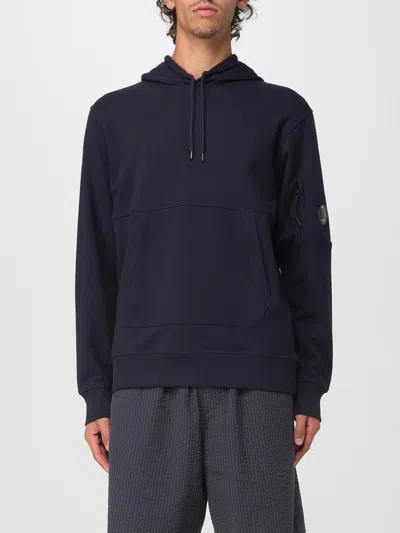 C.p. Company Cotton Hoodie In Blue