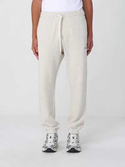 Autry Grey Cotton Sweatpants With Black Logo In White