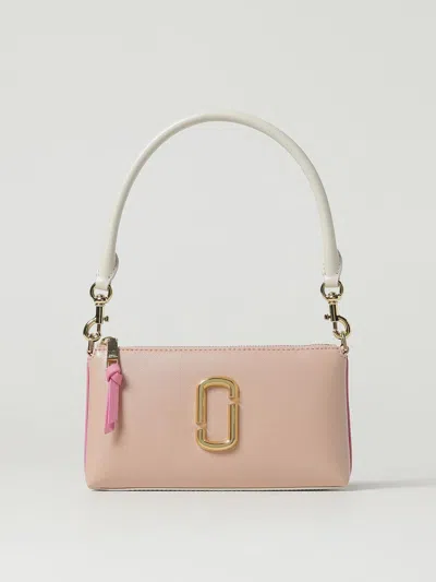 Marc Jacobs Two-tone Leather Snapshot Shoulder Bag In Pink