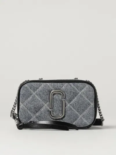 Marc Jacobs Small Crossbody Bag The Snapshot In Quilted Denim In Blue