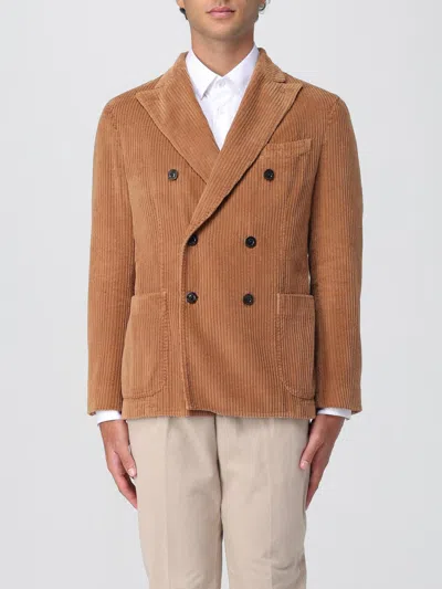 Boglioli Terracotta Brown Double-breasted Jacket In Brown