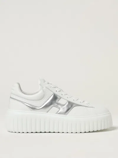 Hogan Valentino Garavani Blue White Sneaker With Amoeba Print In White