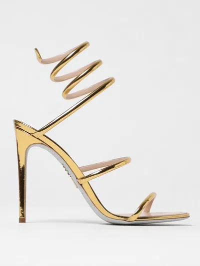 René Caovilla Heeled Sandals Rene Caovilla Woman Color Gold In Grey