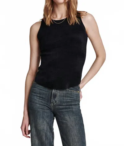 Another Love Cora Chenille Tank In Black In Black