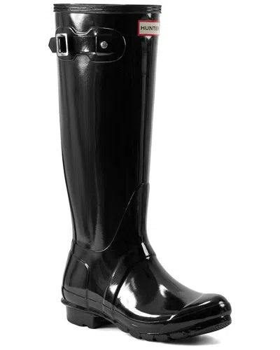 Hunter Original Tall Gloss Boot In Black