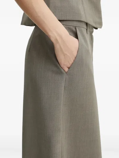 Samsoe & Samsoe Button-front Midi Skirt In Gray