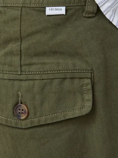 Les Deux Herringbone Cargo Pants In Multi