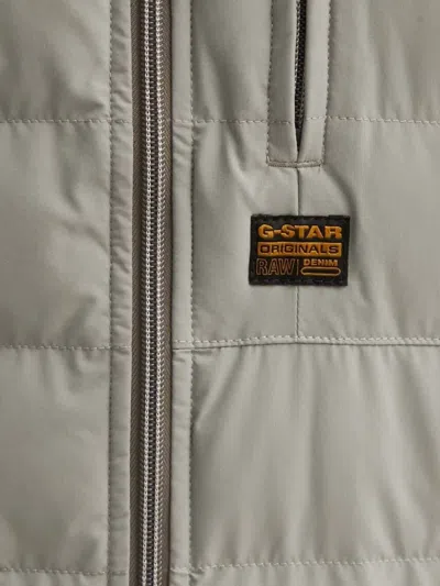 G-star Raw Quilted Zip-front Gilet In Gray