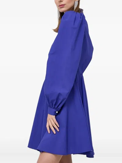 泡泡袖企领迷你连衣裙