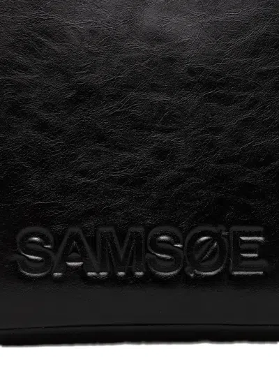 Samsoe & Samsoe Sajennie Cut-out Handle Tote Bag In Black