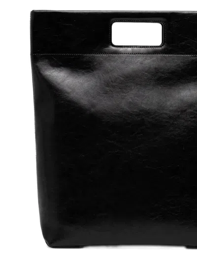Samsoe & Samsoe Sajennie Cut-out Handle Tote Bag In Black