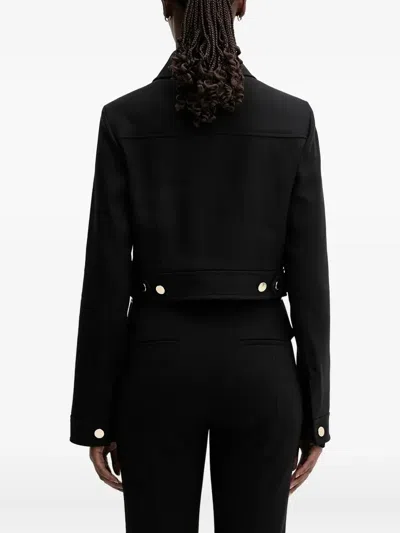 Sportmax Cropped Buttoned Jacket In Black