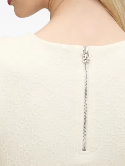 Hugo Boss Slim-fit Sleeveless Top With Irregular Ribbed Structure In White