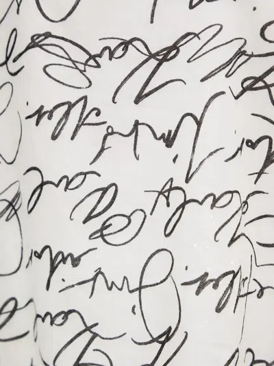 Karl Lagerfeld Script-print Short-sleeve Top In White