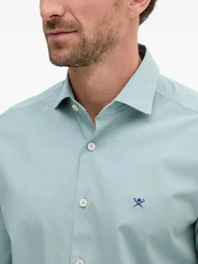 Hackett Embroidered-logo Long-sleeve Shirt In Multi